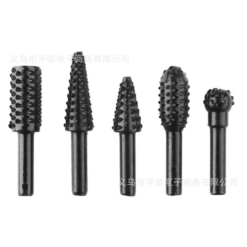 5-piece set of woodworking rotary files, grinding heads, wood carving knives, woodworking files, grinding and polishing machine grinding heads