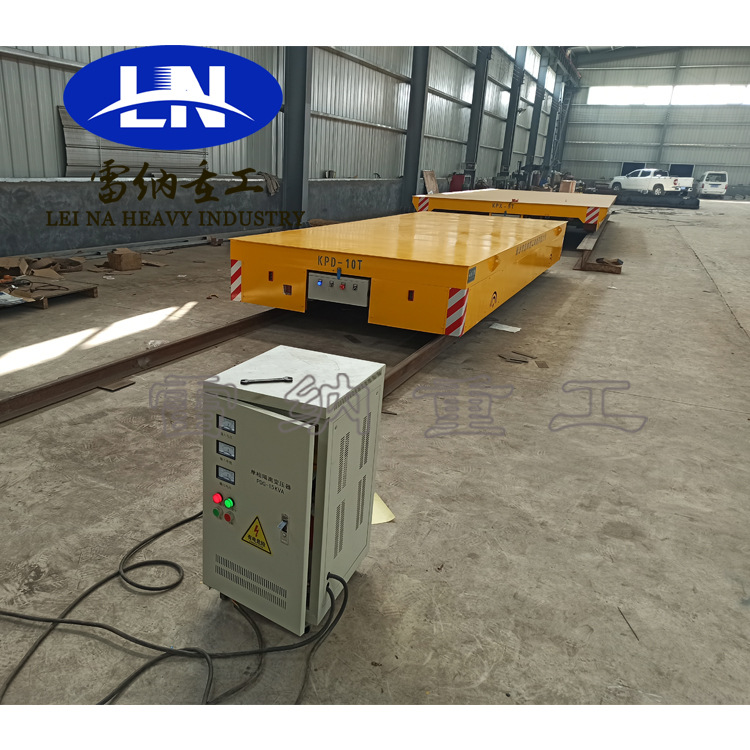 车间搬运平板轨道车电动轨道运输地平车遥控四轮电动搬运车地平车