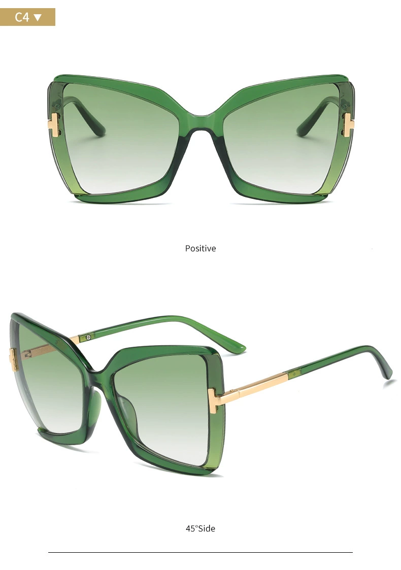 Brand Designer T Sunglasses 2022 New Oversized Square Women Sun Glasses Female Big Frame Colorful Shades for Women Oculos rectangle sunglasses