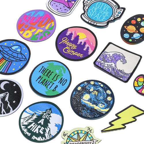 Junle clothing patches patches decorative patches cross-border supply woven label cloth patch ironing adhesive patch set