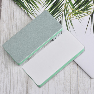 Factory wholesale green double-sided polishing block nail tools nail grinding block square double-sided nail file strip