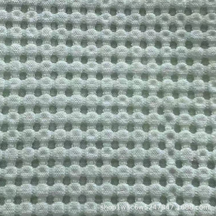 供应浴袍布 工艺品布 化妆包布料 涤棉漂白220克华夫格蜂巢布