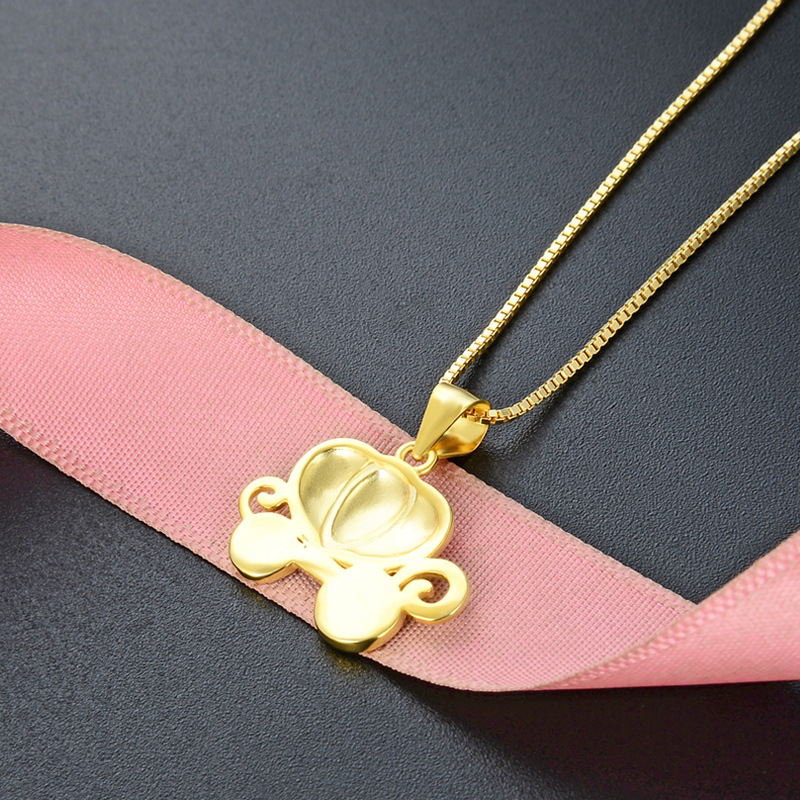 Creativo de aceite de goteo de calabaza colgante de coche S925 collar de plata esterlina hembra Amazon transfronteriza de Halloween estilo nicho Cadena de clavícula