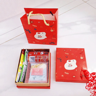 鼠年宝宝满月周岁生日礼盒喜糖盒香皂花香水饰品礼盒手提袋糖果盒|ru