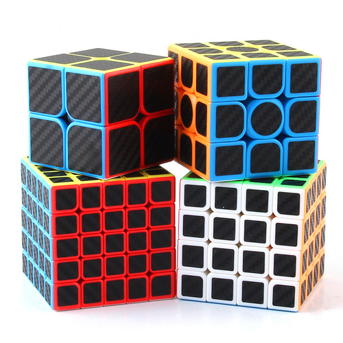 [Magic Dragon Magic Cube] Demonic Cultural Carbon Fiber 2345 Rubik's Cube Frosted First Level Puzzle Rubik's Cube