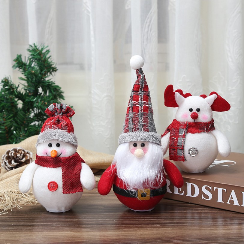 2021 Christmas Decoration Santa Claus Snowman Fawn originality new pattern luminescence christmas tree Pendant Cross border wholesale