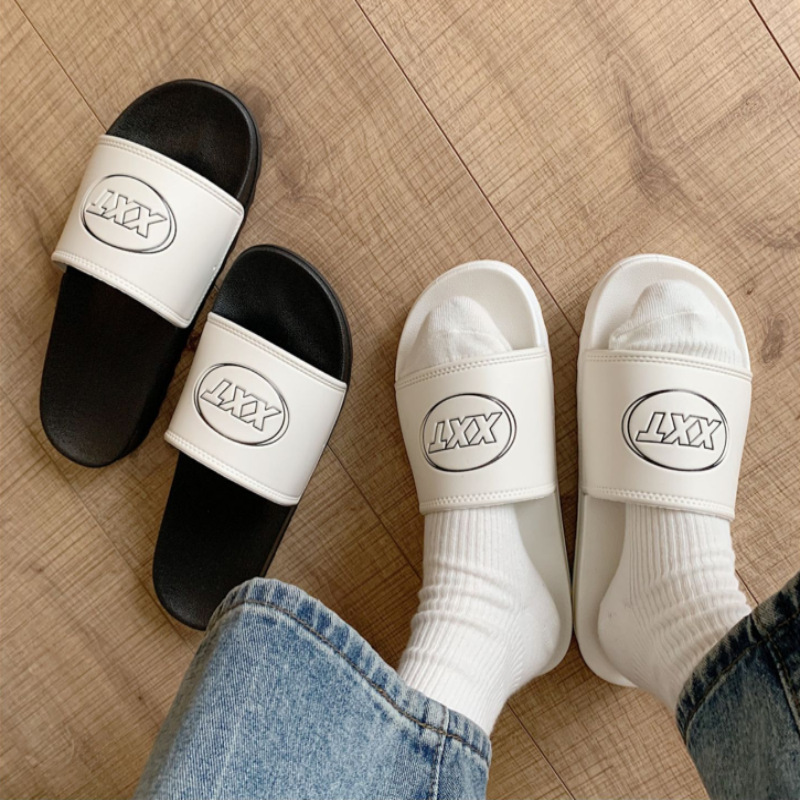 New couple slippers female summer ins ti...