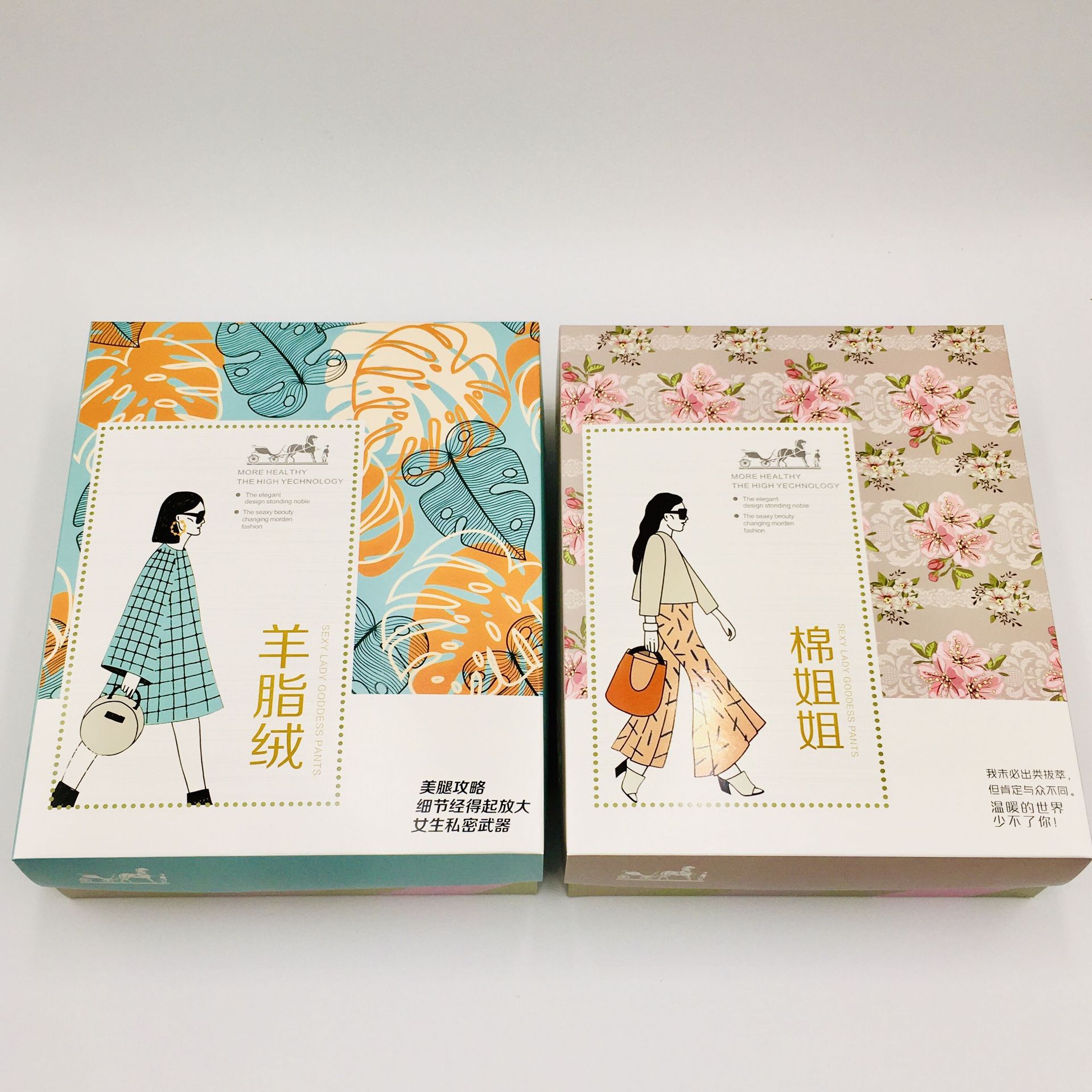 义乌现货冬季加厚加绒保暖运动裤女阔腿裤螺纹外穿休闲裤包装盒