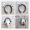 Scenic area gift panda hair hoop hair pinch hair rope is funny and sells cute wide -edge velvet