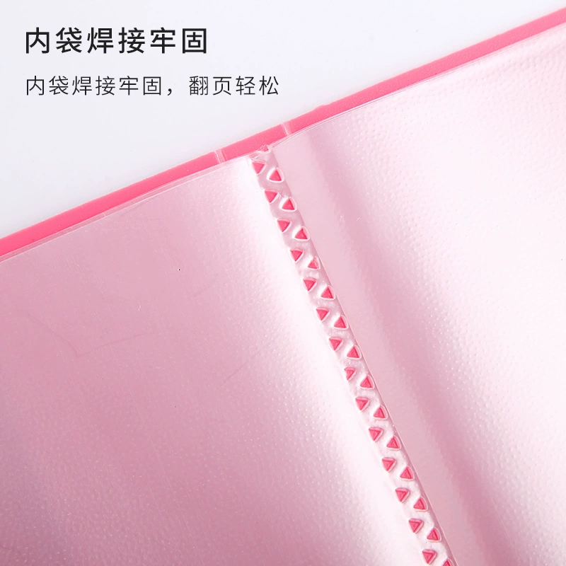 A4 Color Transparent Insert Page Binder Folder for Student File Records Contracts Piano Scores Exam Papers Storage Album