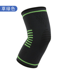 New Elastic 3D Knitted Nylon Sports Knee Support with Breathable Sweat Absorbent Double Wave Silicone Pad Directly Supplied by Manufacturer