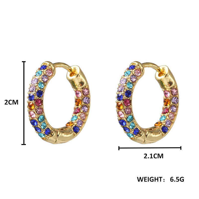 Wholesale Jewelry Fashion C Shape Alloy Artificial Gemstones Plating Earrings display picture 1