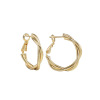 Universal retro earrings with pigtail, simple and elegant design