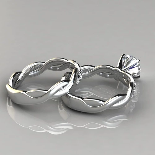 Diamond ring for beloved with pigtail, fashionable accessory, wish, European style