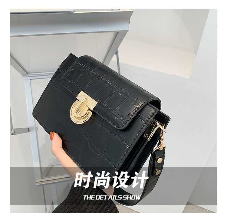 New Trendy Fashion Lock One Shoulder Messenger Bag display picture 23