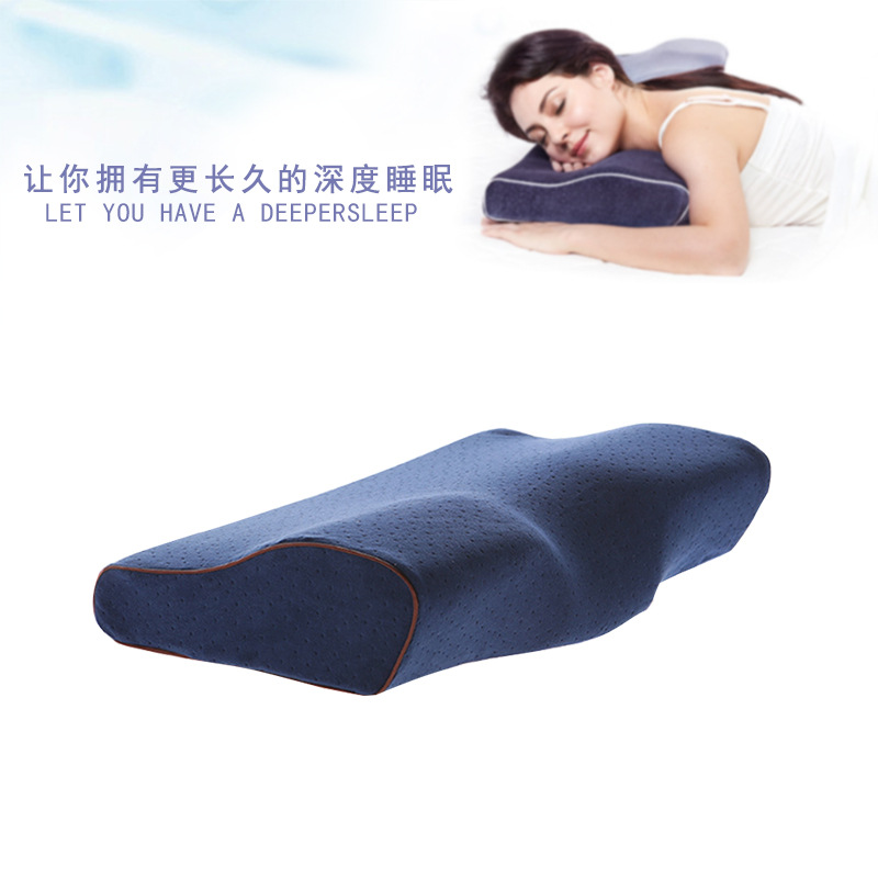 Memory foam pillow Pillow slow rebound Butterfly Pillow core Memory Foam Velvet Multicolor Jin vertebral pillow wholesale