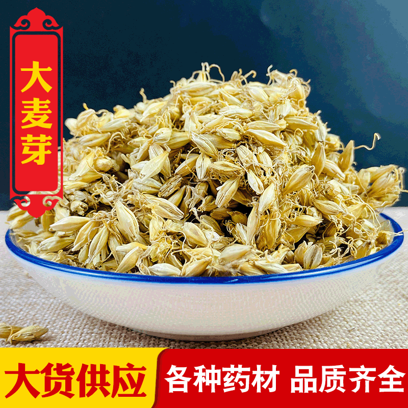 中药材大麦芽 生麦芽 炒麦芽 大麦毛 全芽足干袋泡茶粉碎一件代发