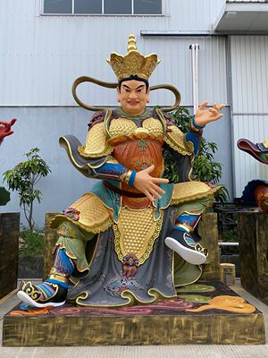寺院大佛定制  彩绘贴金四大天王|ru