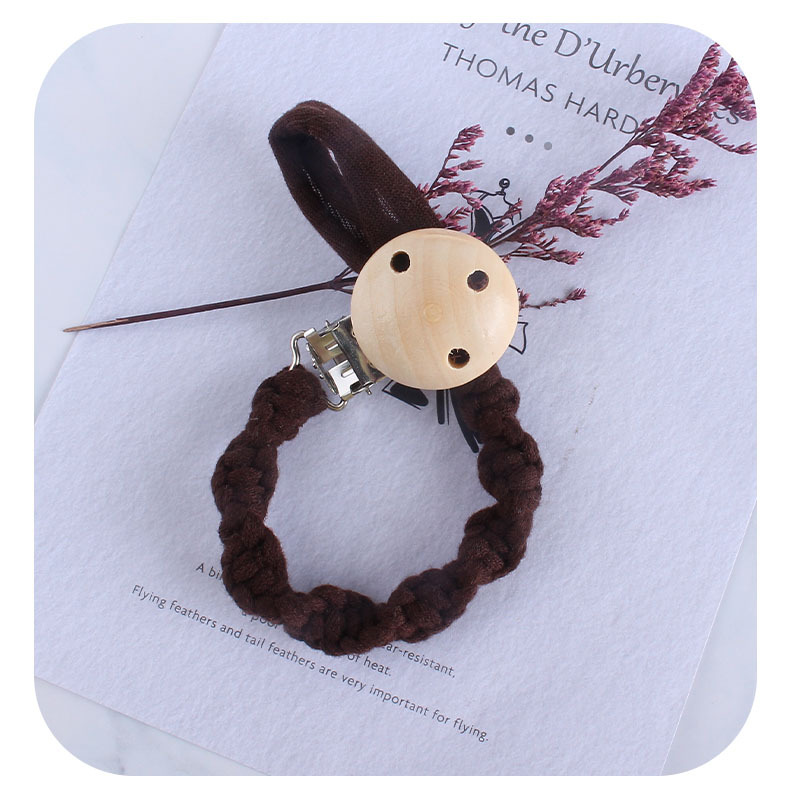Venta caliente popular Hemu chupete clip de juguete DIY bebé creativo hecho a mano tejido chupete cadena chupete cuerda