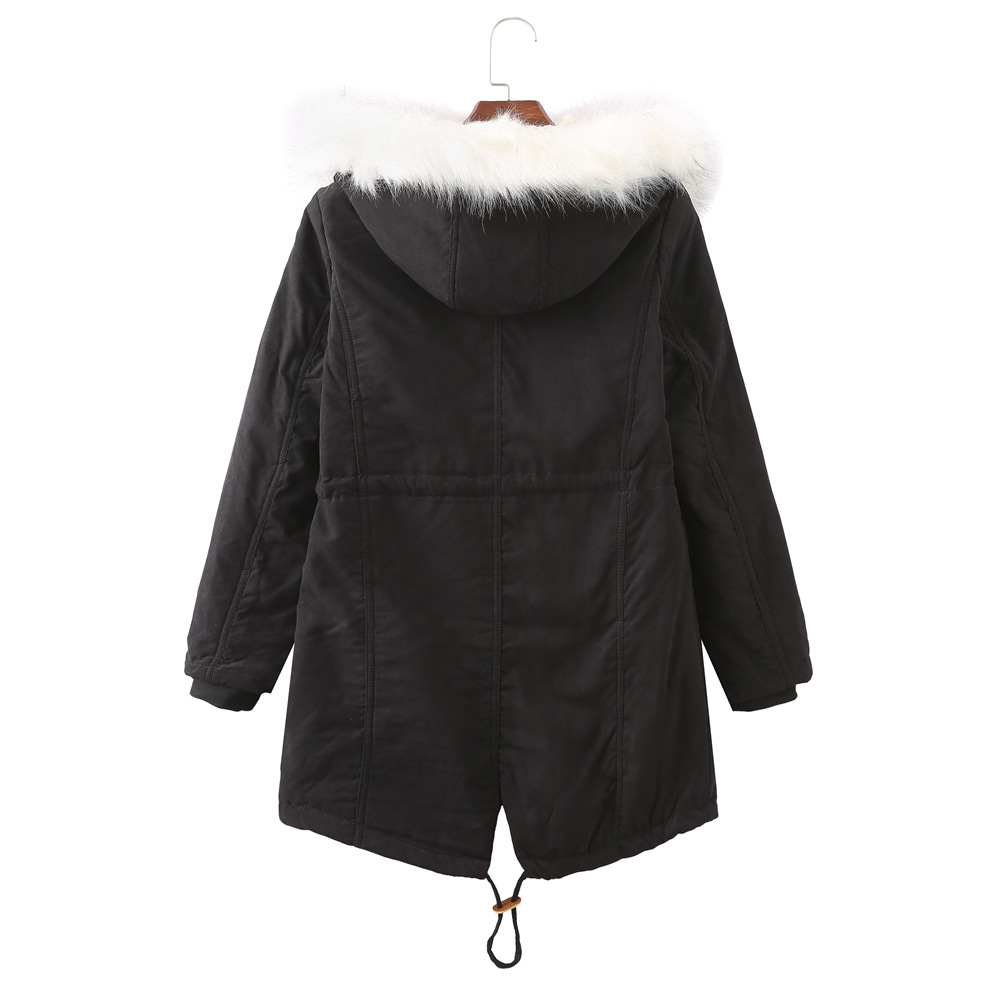 wholesale women s clothing Nihaostyles winter big fur collar plus velvet cotton coat NSNXH67405