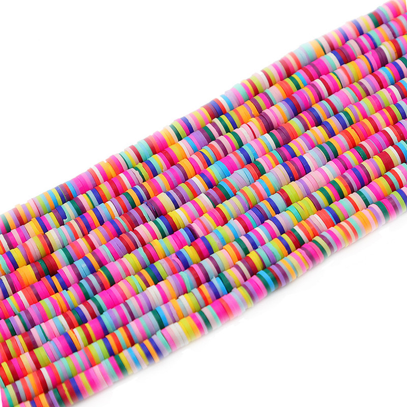 亞馬遜熱銷彩色軟陶切片圓片串珠隔片墊片DIY飾品串珠配件批發