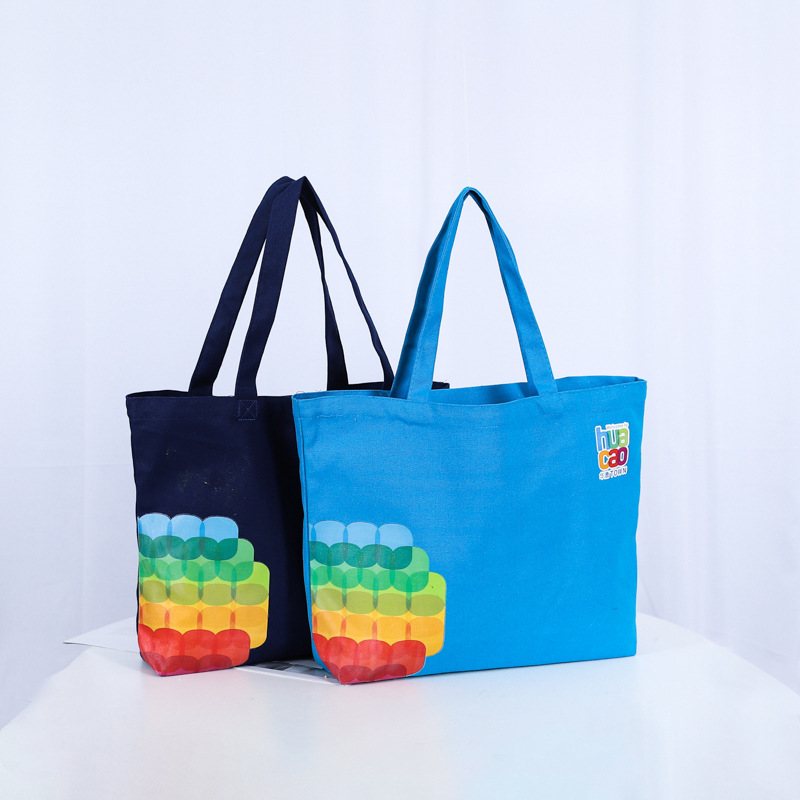 彩印帆布袋厂家定做帆布手提袋 广告定制彩色帆布包购物袋可加急