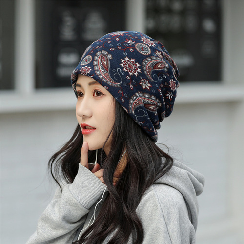 Beanie for Women Autumn and Winter, Fashion Knit Cap, Korean Style Trendy Scarf Hat, Multi-purpose, Hoodie Hat, Warm Baby Cap