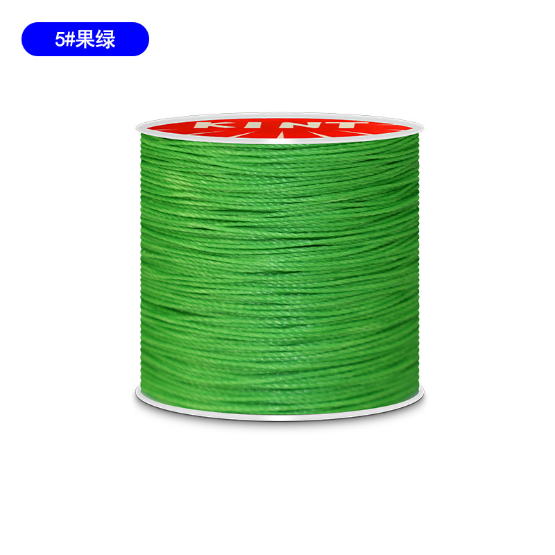 Cuerda de algodón KNT cuerda de poliéster cuerda trenzada de color hilo de cera de cuero DIY cuero hecho a mano redondo hilo de cera pulsera cuerda de cabeza