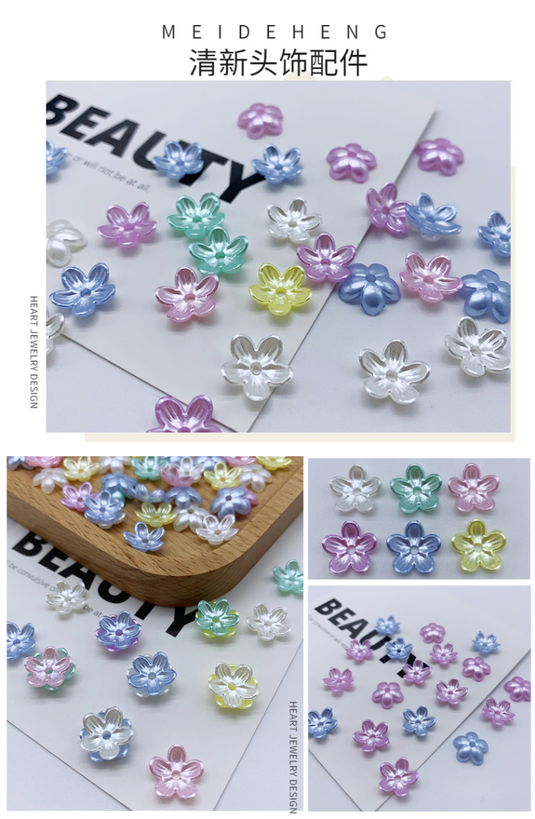 Factory direct sales of ABS mid-hole headwear, hairpin accessories, small flower diy handcrafted retro headwear accessories, versatile detail image 9