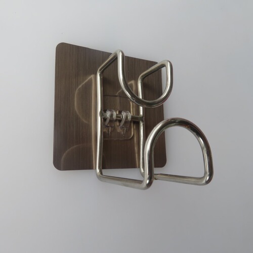 Factory direct sales bathroom traceless washbasin hook brushed stainless steel washbasin hook punch-free powerful washbasin clip hanger