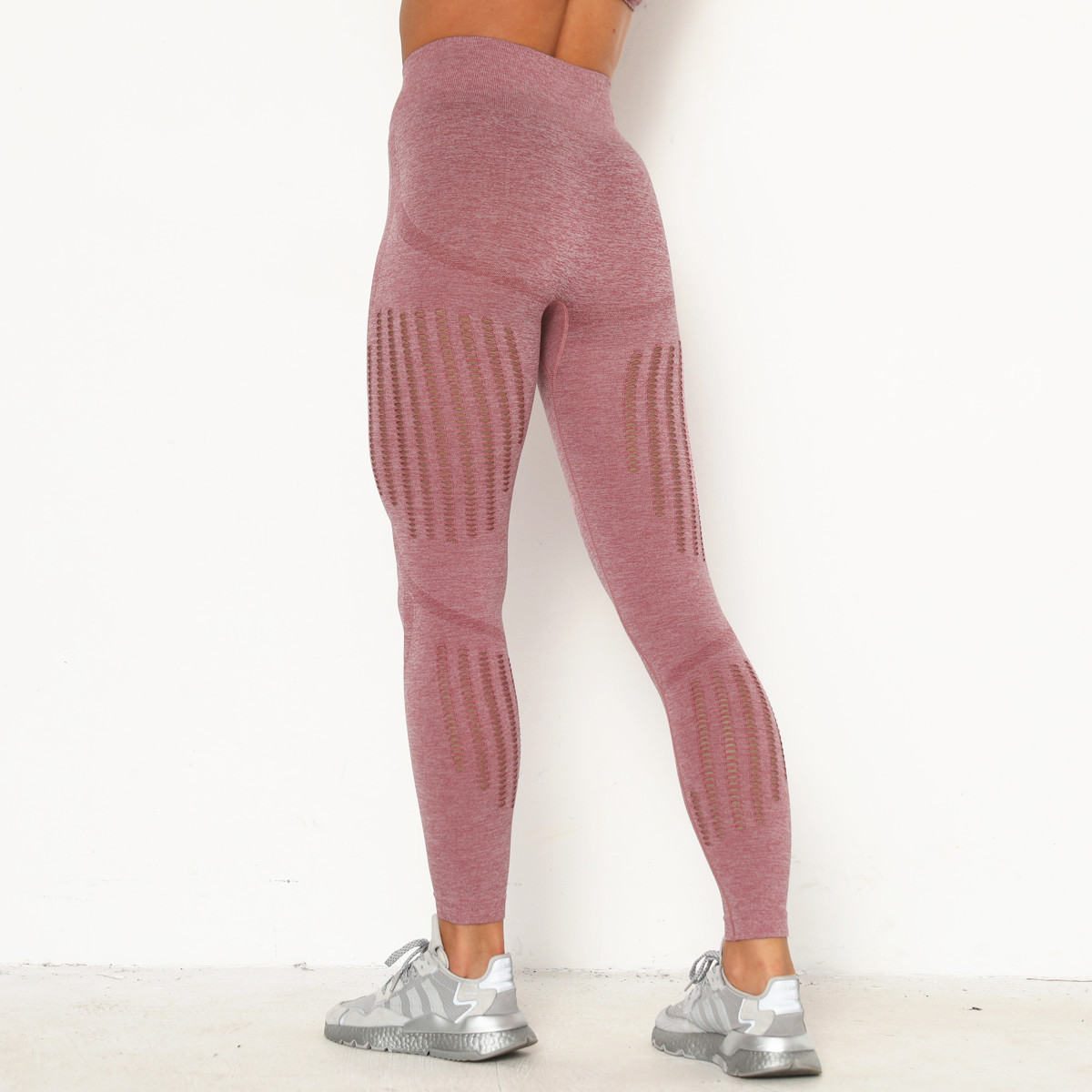 pantalones de yoga ajustados de cintura alta sin costuras para mujer NSNS11003
