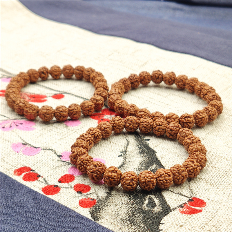 Men's and women's meat pattern small diamond Bodhi single ring bracelet toad back five-petal Diamond Bodhi Buddha beads bracelet