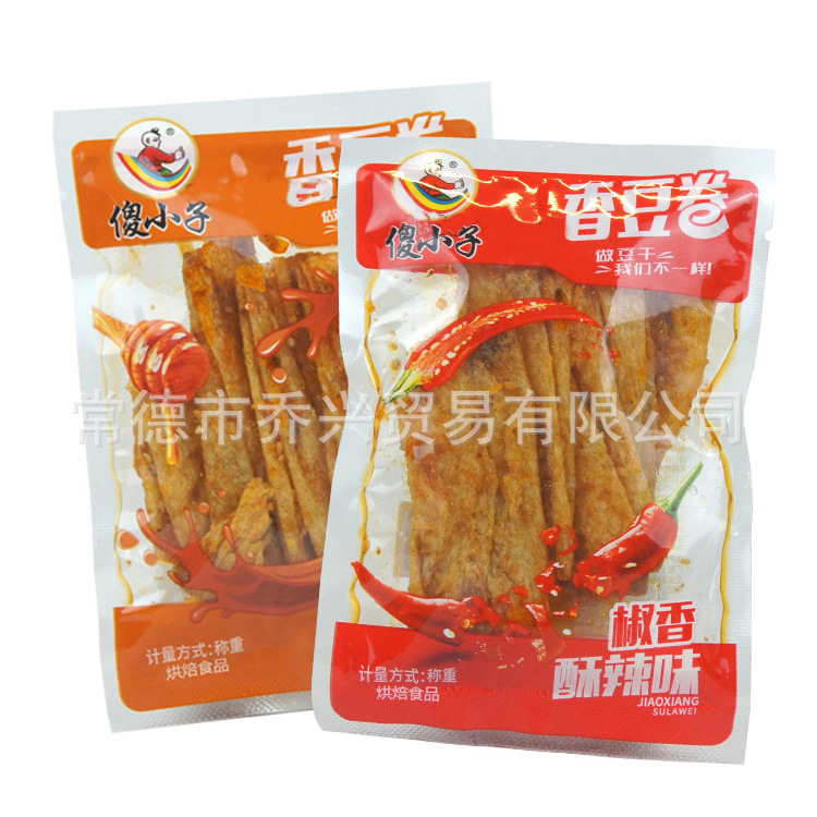 傻小子豆香卷椒香酥辣味蜜汁烧烤味60克豆制品|ms