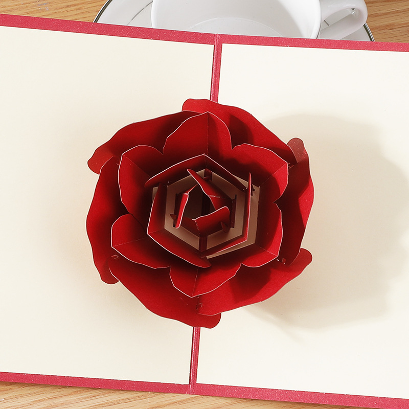 Valentine's Day Sweet Rose Paper Party Festival Card display picture 1
