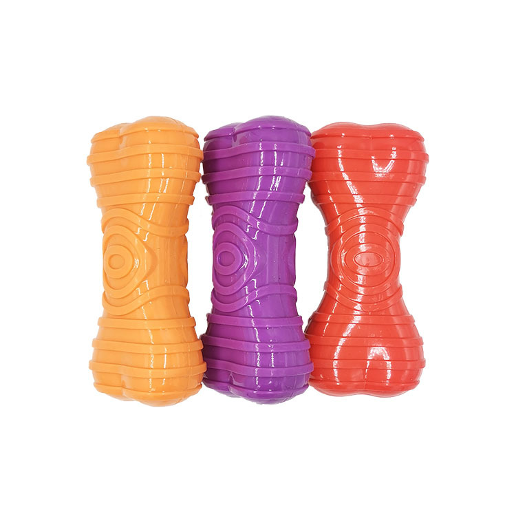 Venta directa de fábrica perro juguete sonido hueso TPR molar diente Limpieza Grande mascota entrenamiento juguete en stock al por mayor