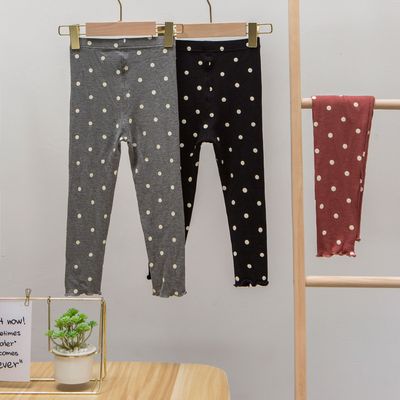 2020 Autumn Children's clothing new pattern girl Thin section Wave Western style Korean Edition Tricolor Primer trousers On behalf of