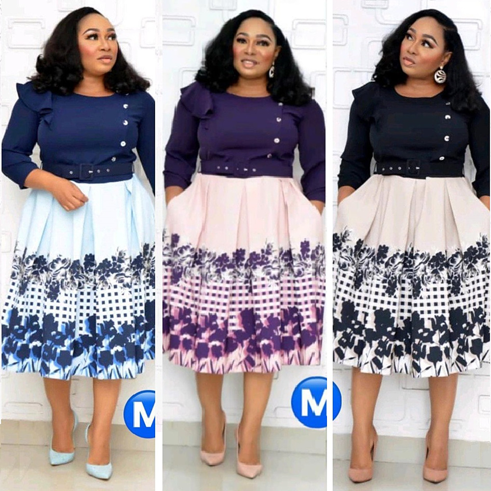 2XL 6XL African plus size women's new ro...