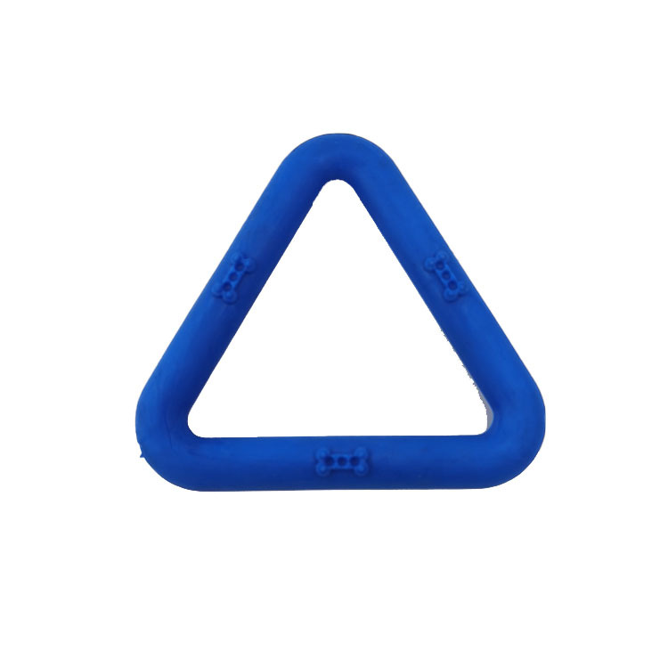 Juguete para mascotas tpr triángulo hueso molar resistente a la mordedura de perro juguete de goma fabricante de suministros para mascotas en stock al por mayor