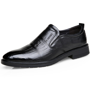 ស្បែកជើងបុរស Men New Formal Cowhide Business Leather Shoes PZ126949