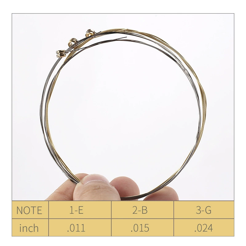 Wooden Guitar Qinxian Civil Ballad Guitar Steel 1-2-3 String Outfield Single Single Strough Bronze String Manufacturer wholesale