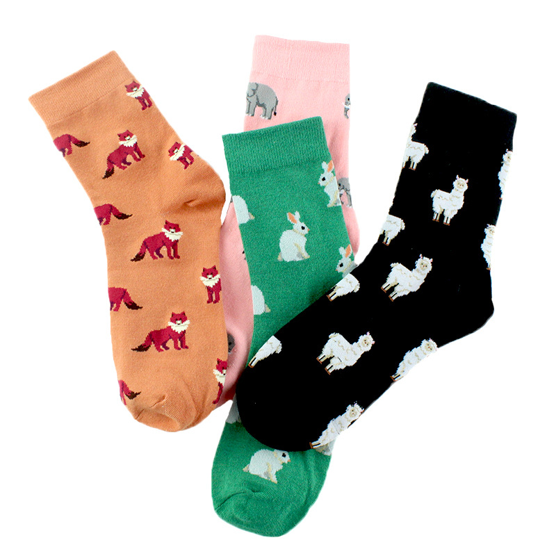 Women's Casual Cartoon Cotton Jacquard Ankle Socks A Pair display picture 2