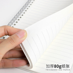 PP coil-bound notebook with horizontal line cover, A7 size student English memo notebook, creative stationery, office wholesale