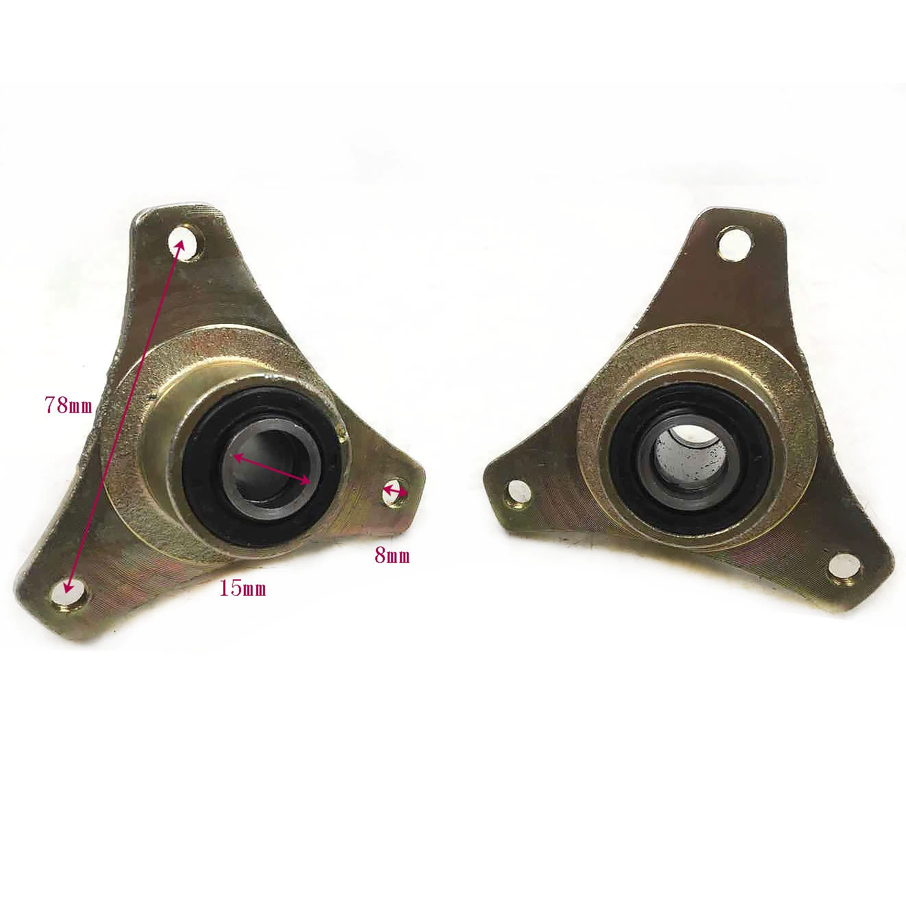 Четырехколесный квадроцикл, картинг, модифицированный держатель ступицы переднего колеса, трехотверстие, фланцевое сиденье с сердечником колеса, внутреннее отверстие 15 мм