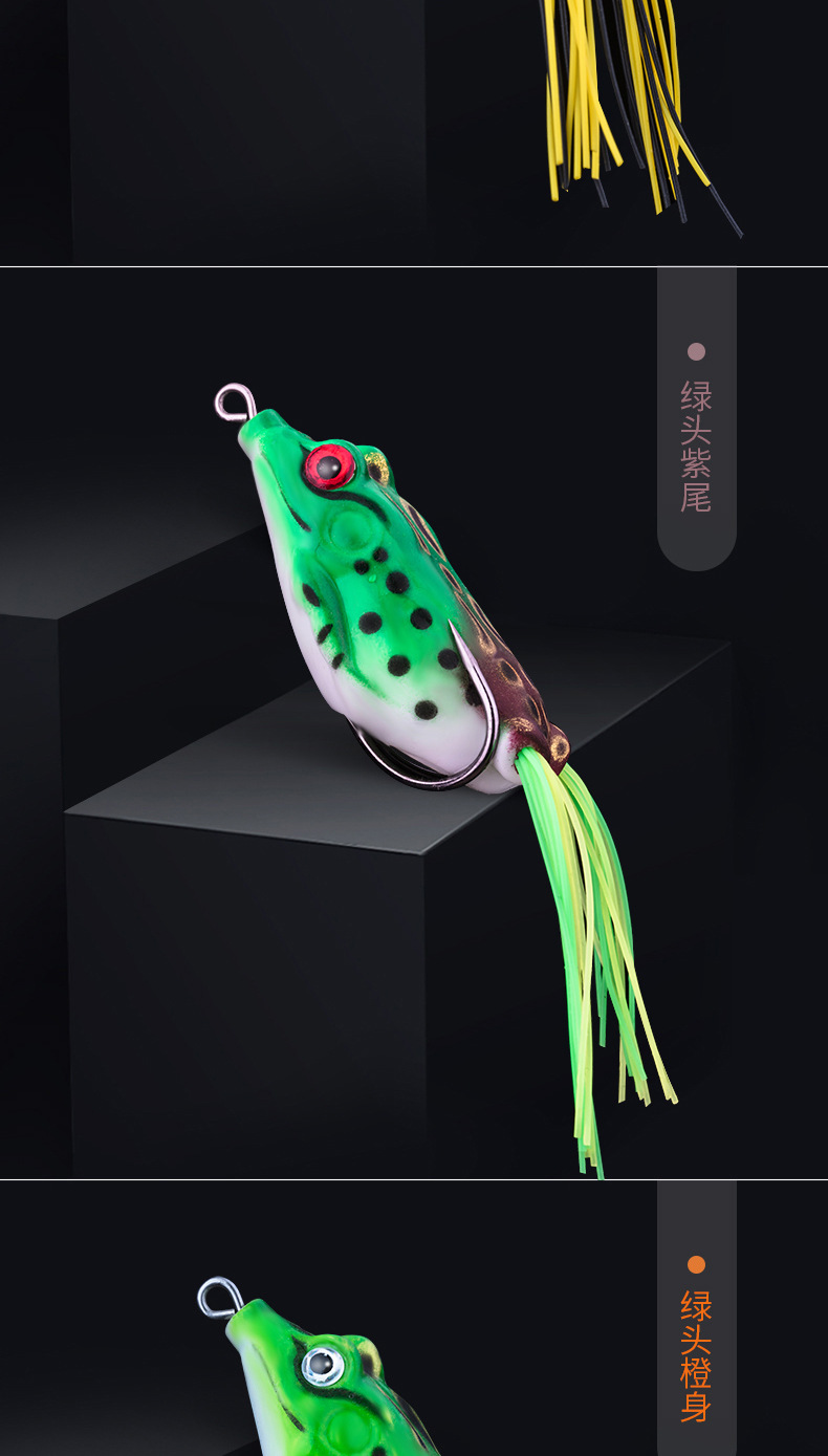 Floating Frog Fishing Lure Soft Plastic Frog Fishing Lures Fresh Water Bass Swimbait Tackle Gear