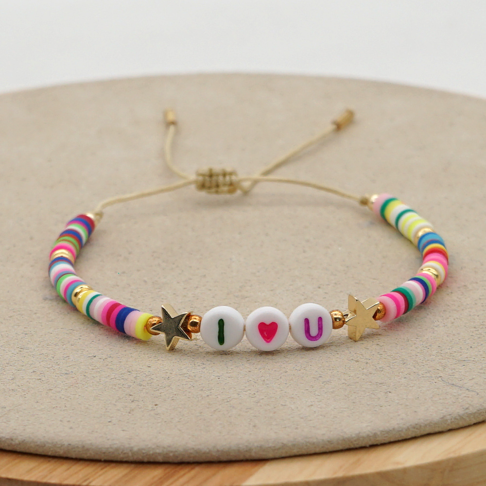 Bohemian Ethnic Mother Mom Letter Bracelet display picture 3