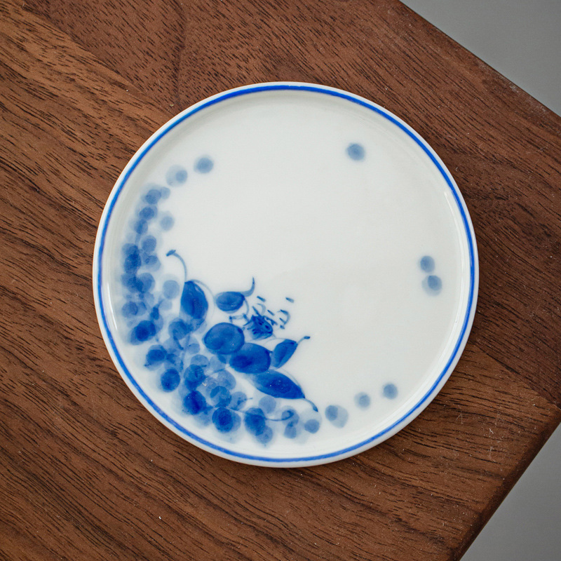 Taza de té de cerámica pintada a mano almohadilla de aislamiento creativo bandeja de té japonesa platillo taza de té estera taza de té titular de la taza de té ceremonia del té Accesorios