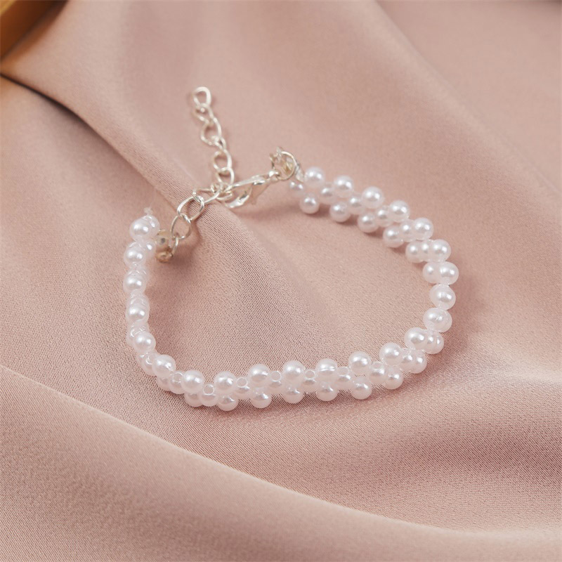 Korean Hand-woven  Pearl Bracelet display picture 3