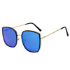 Trend glasses solar-powered suitable for men and women, universal metal plastic sunglasses, 2022