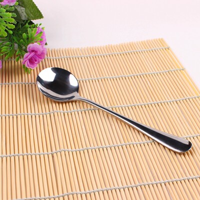 Stainless steel Round spoon Children spoon Cutlery hotel company Gift customization logo 2 yuan shop