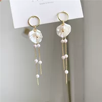 Серебряная игла, серьги из жемчуга с кисточками, серебро 925 пробы, цветочные, приталенные